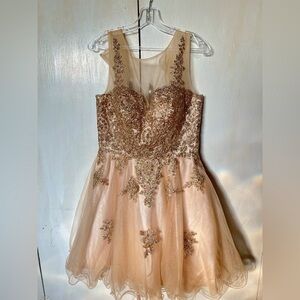 Golden party dress